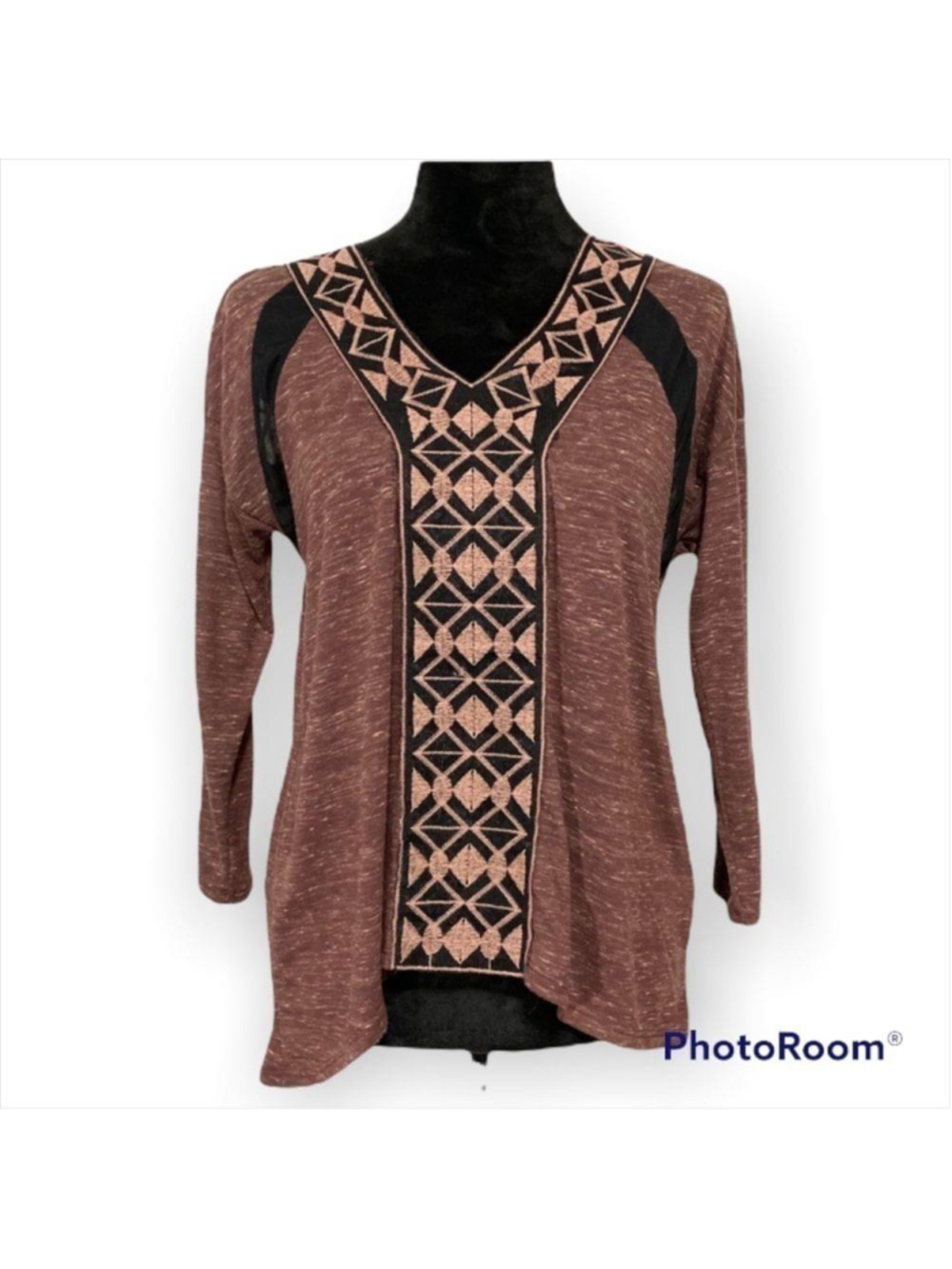 LUSH Aztec boho tunic top size small